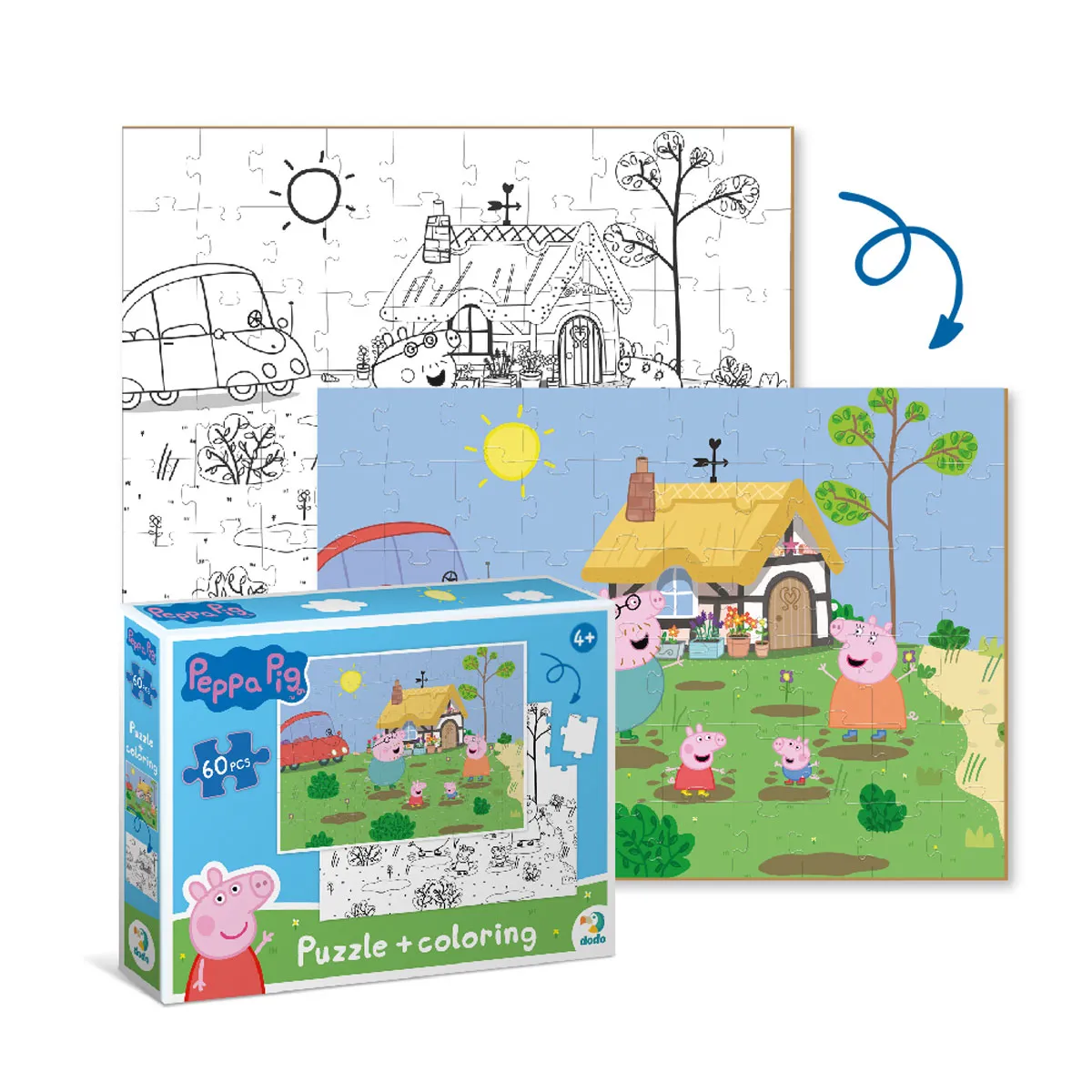Пъзел Dodo 2 в 1 - 60 елем.- Peppa Pig - 200119 — снимка 2