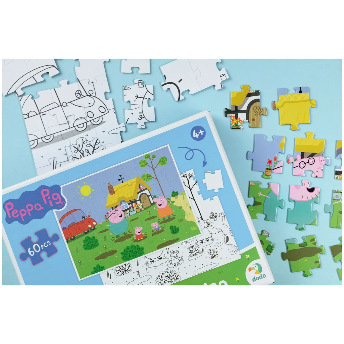 Пъзел Dodo 2 в 1 - 60 елем.- Peppa Pig - 200119 — снимка 3