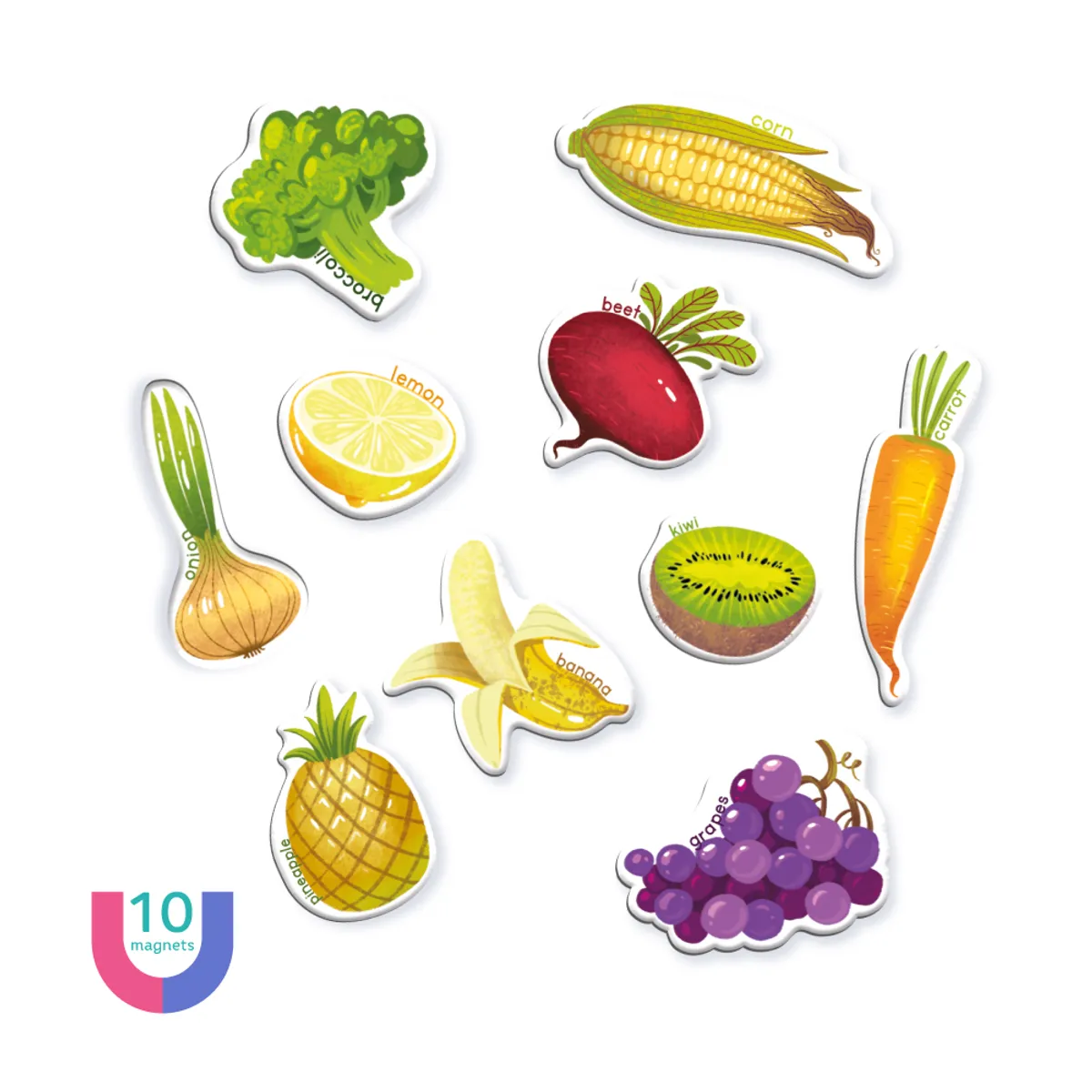 Магнитна игра Dodo - Зеленчуци 10 ч., снимка 2