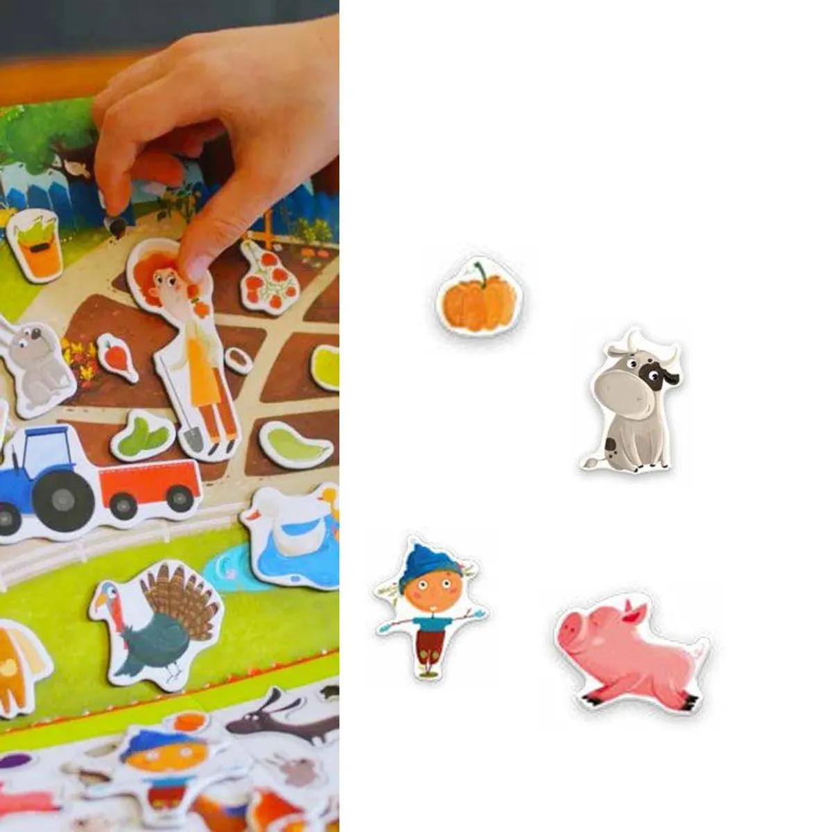 Магнитна игра Dodo 45 части - Ферма, снимка 2