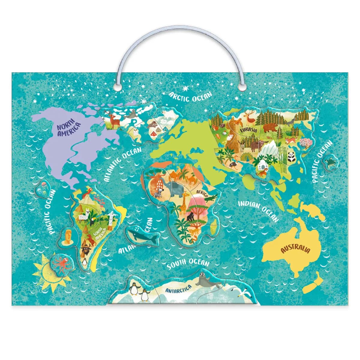 Магнитна игра Dodo 36 части - Животните по Света — снимка 3