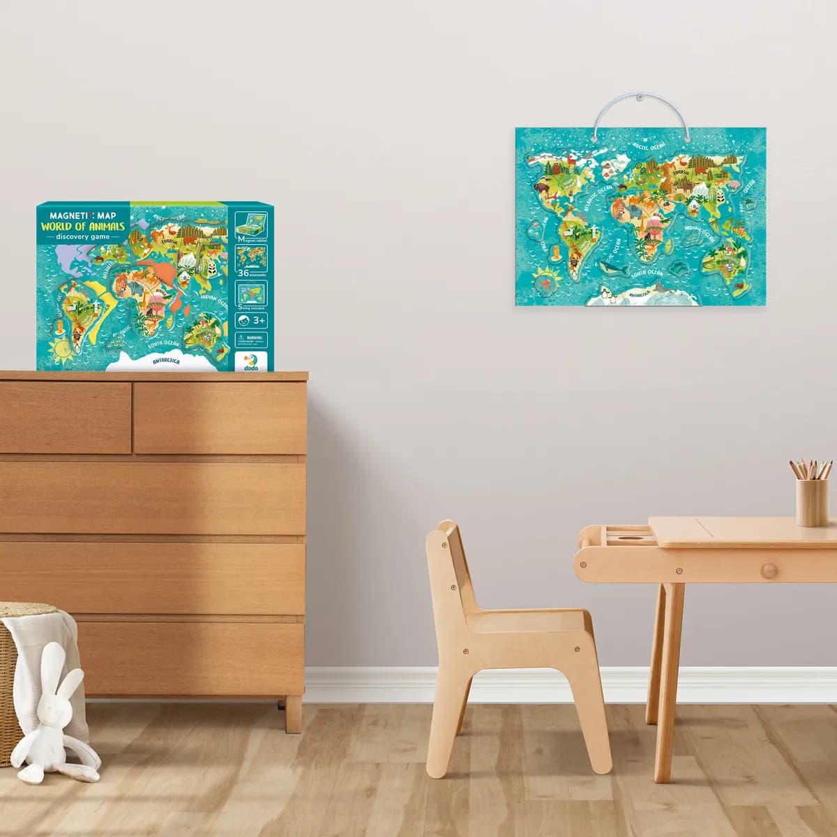 Магнитна игра Dodo 36 части - Животните по Света — снимка 5