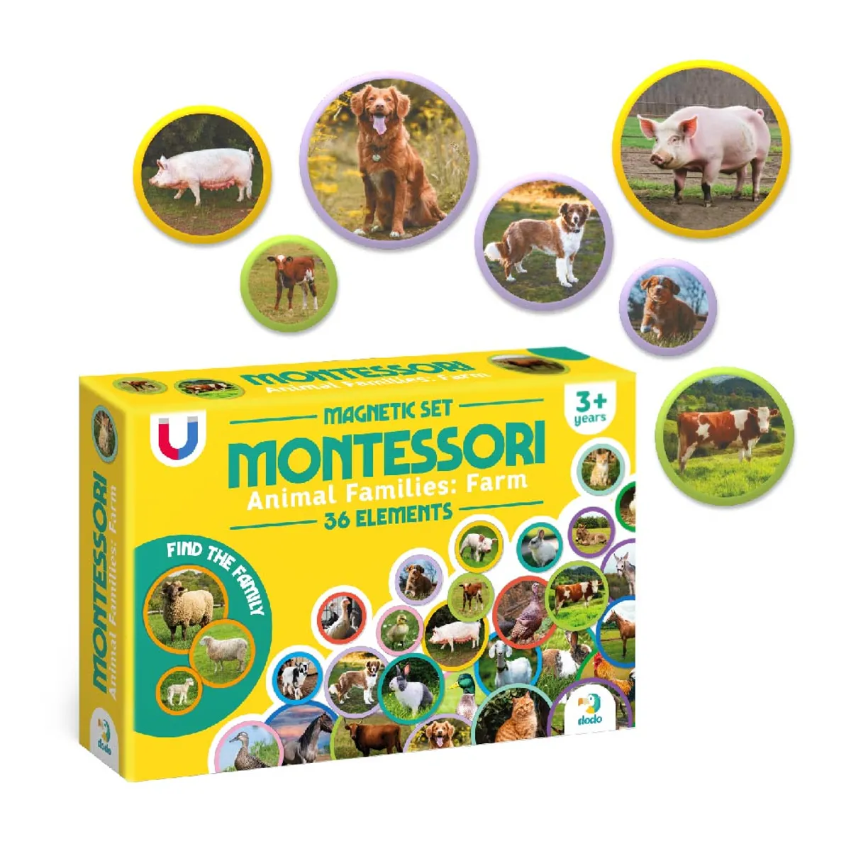 Магнитна игра Dodo-Монтесори - Ферма — снимка 1