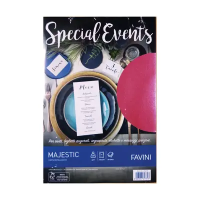 Корица на „Хартия Favini перлена -120gr- А4-червен -А69C154"