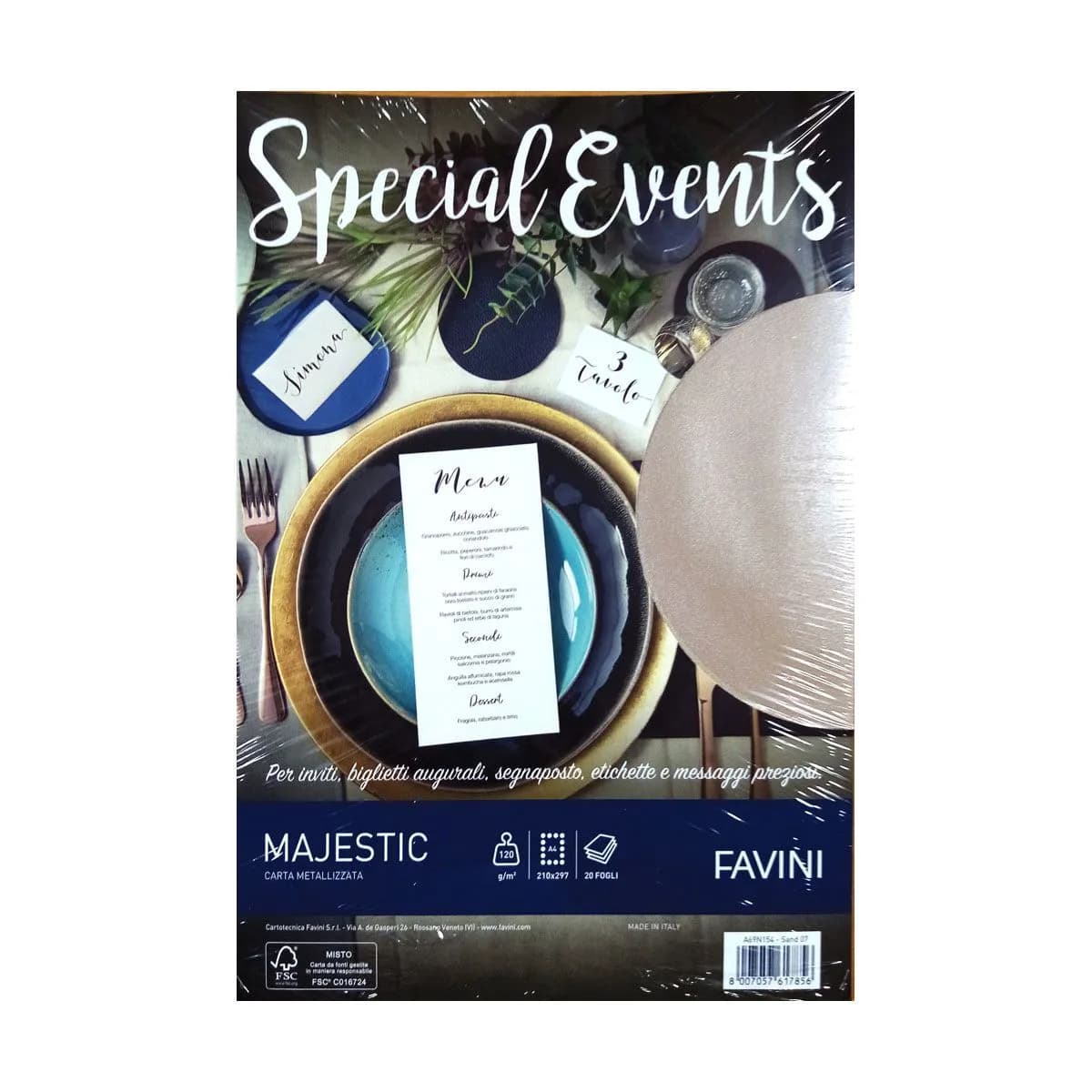 Хартия Favini перлена -120gr- А4 - Sand -А69N154