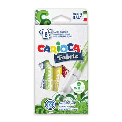 Корица на „Маркер за текстил Carioca Fabricart - 6 цв"