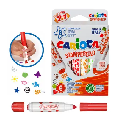Корица на „Маркери Carioca с печати - 6 цвята"