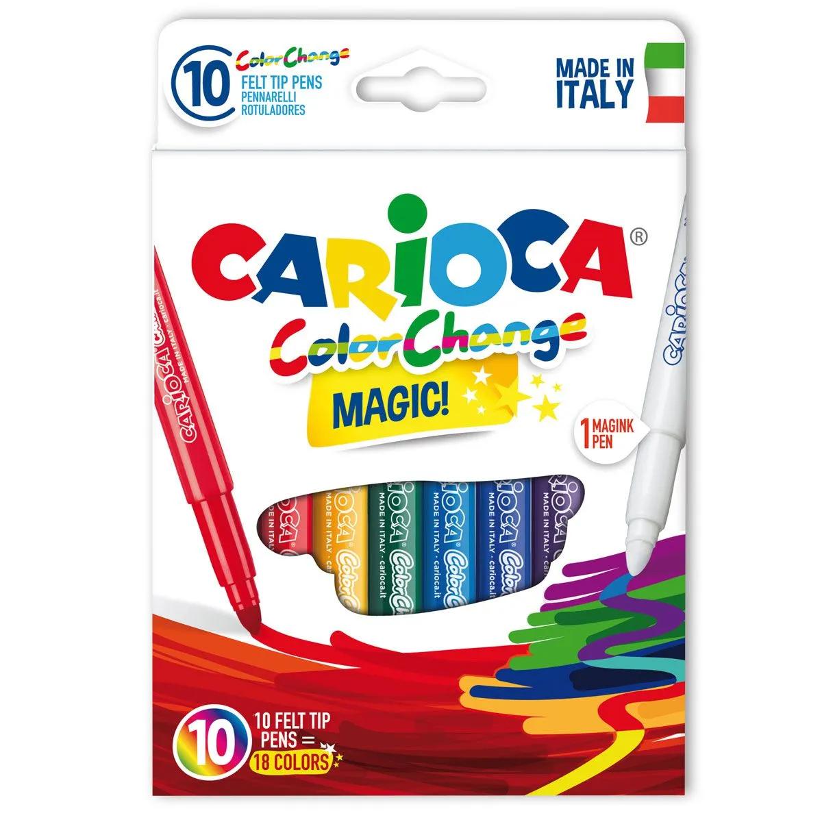 Флумастери Carioca 10 цвята - магически