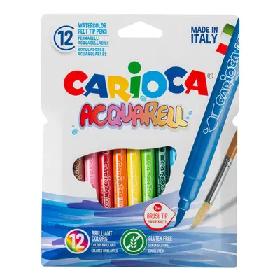 Корица на „Флумастери с четка Carioca Acquarell - 12 цвята“