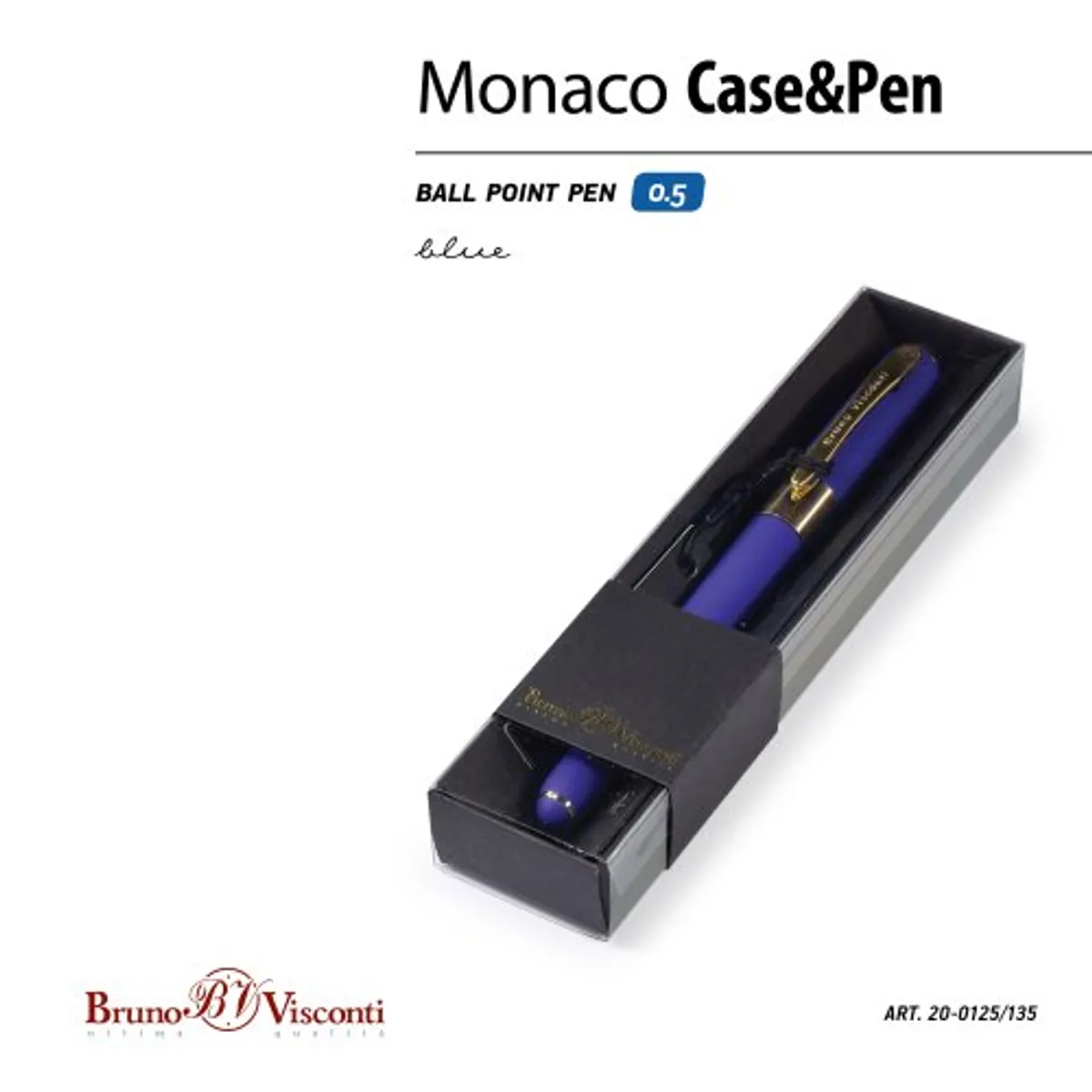 Химикалка Bruno Visconti Monaco -синьо виолетова — снимка 2