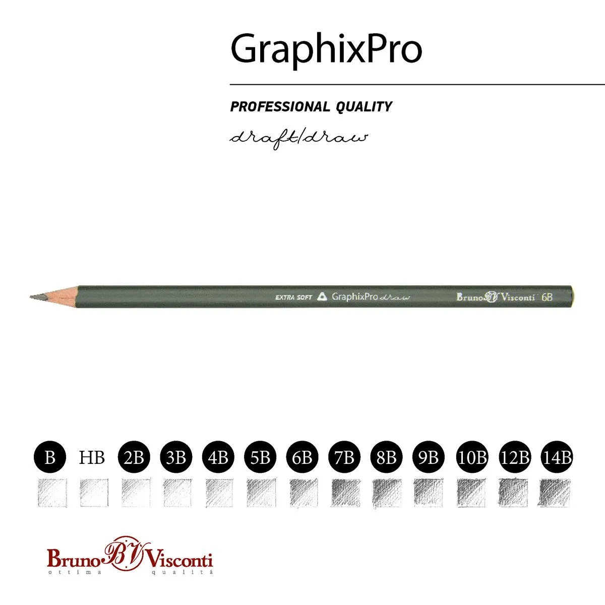 Комплект моливи Bruno Visconti GraphixPro- B-14В — снимка 2