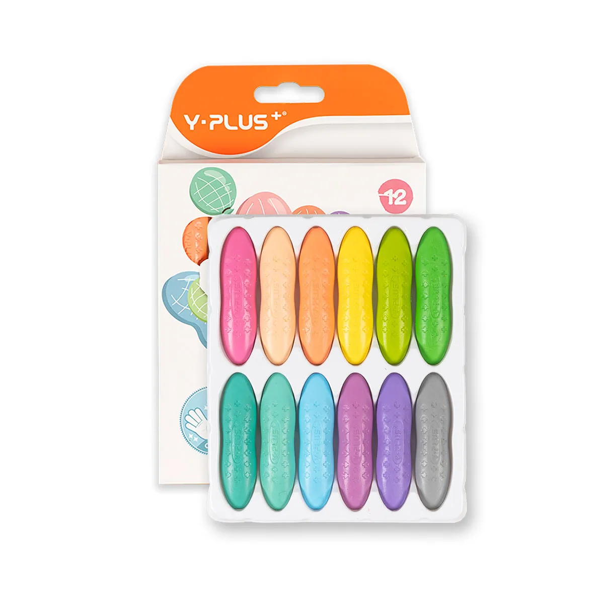 Пастели Y-Plus - Peanut Pastel 12 цвята — снимка 1