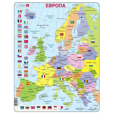 Корица на „Пъзел Larsen - Европа Политическа карта"