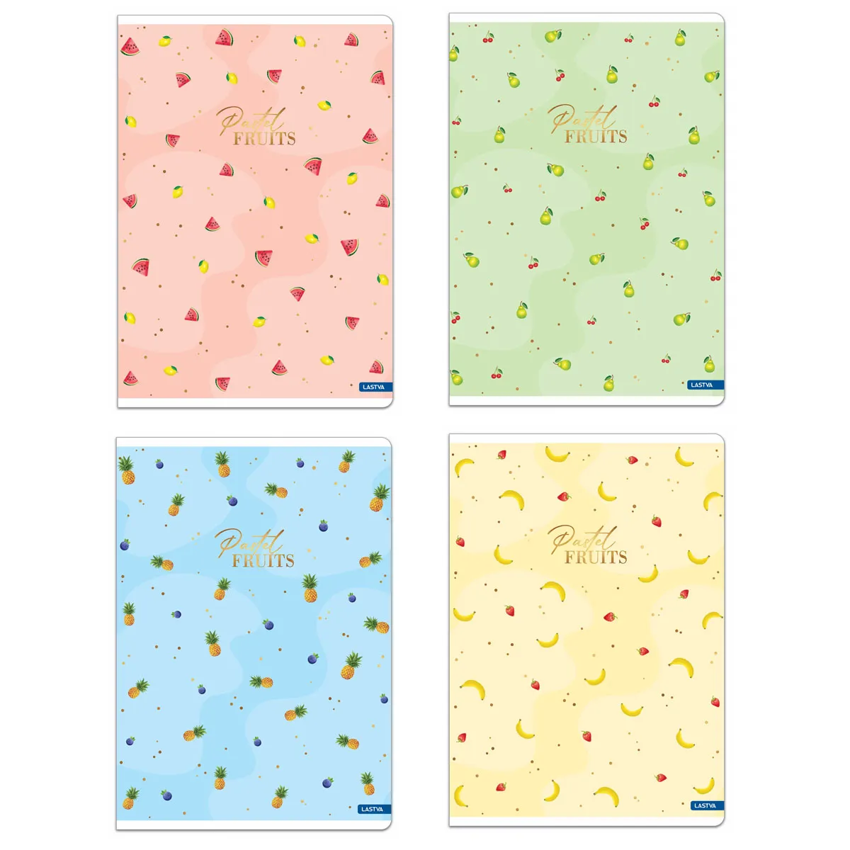 Тетрадка Lastva Pastel fruits - А4 - 52 л. ш.ред — снимка 2