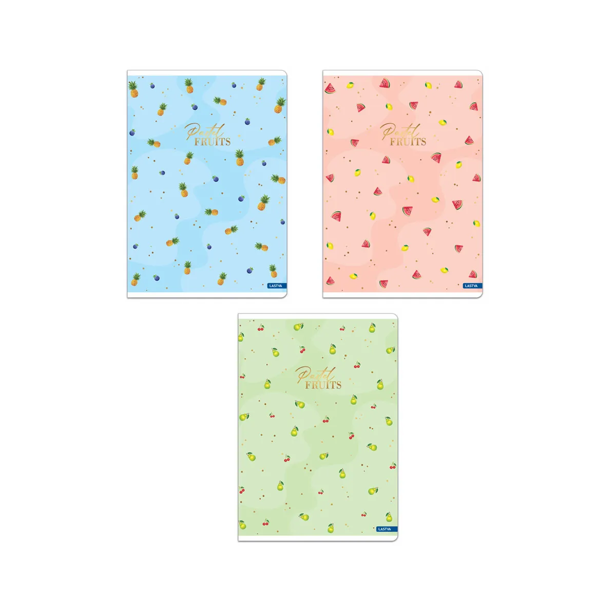 Тетрадка Lastva Pastel fruits - А5 - 52 л. ш.ред — снимка 1