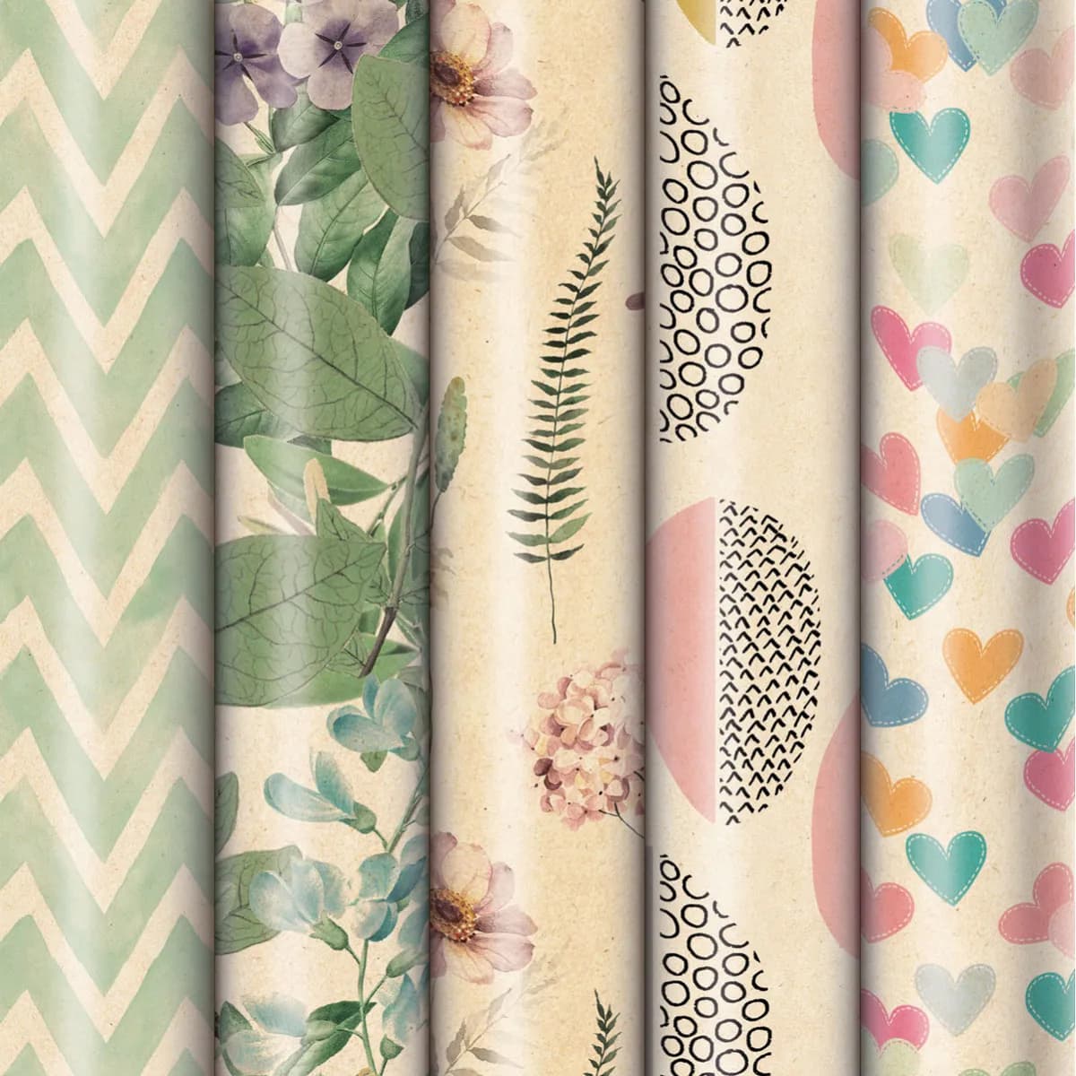 Опаковъчна хартия Zoewie-70 x 200 - Nature Love — снимка 1