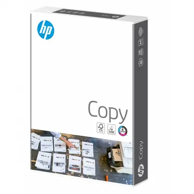 Корица на „Копирна хартия HP Copy, А4, 80 г, бяла, CIE белота 146, FSC, пакет 500 л."