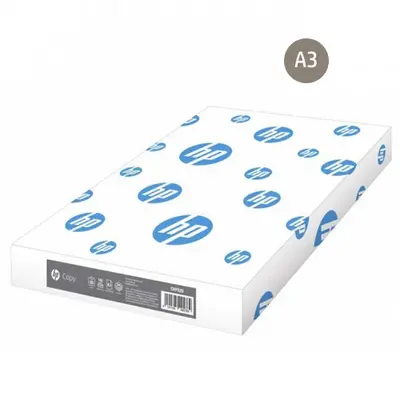 Корица на „Копирна хартия HP Copy, А3, 80 г, бяла, CIE белота 146, FSC, пакет 500 л."