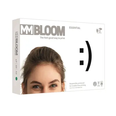 Корица на „Копирна хартия Bloom Essential, А3, 80 г, бяла, CIE белота 146, PEFC, пакет 500 л."