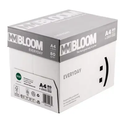 Корица на „Копирна хартия Bloom Essential, А4, 80 г, бяла, CIE белота 146, PEFC, кашон 5 пакета х 500 л."