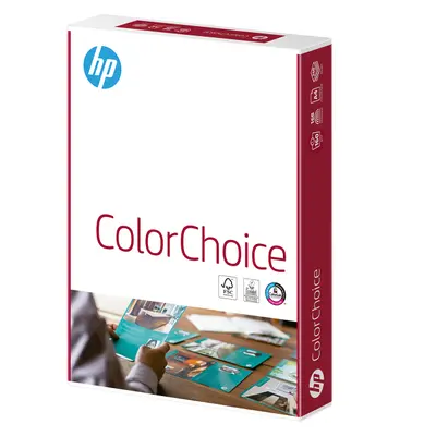 Корица на „Копирна хартия HP Color Choice, А4, 160 г, бяла, CIE белота 168, FSC, пакет 250 л."
