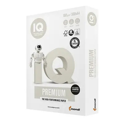 Корица на „Копирна хартия IQ Premium, А4, 160 г, бяла, FSC, пакет 250 л."