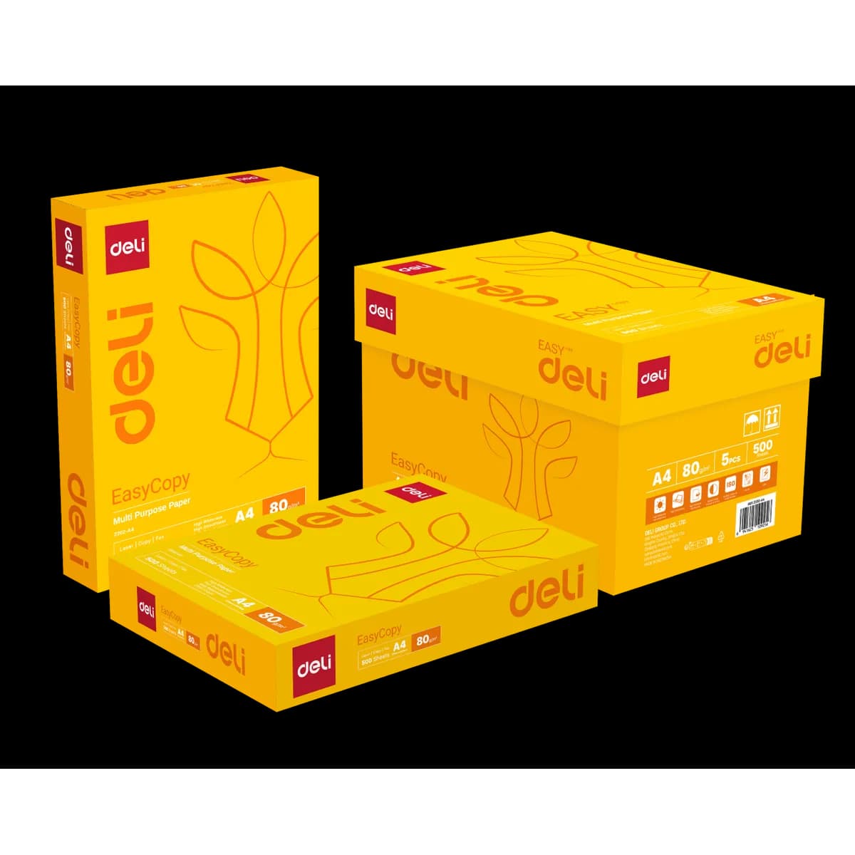 Копирна хартия Deli Easy Copy, А4, 80 г, бяла, CIE белота 150, PEFC, пакет 500 л.