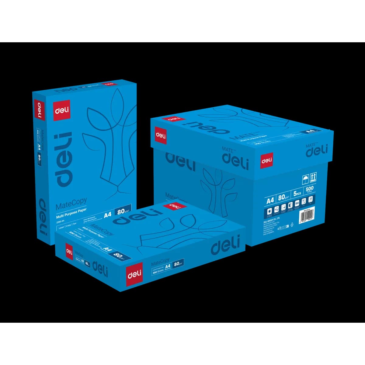 Копирна хартия Deli Mate Copy, А4, 80 г, бяла, CIE белота 158, PEFC, пакет 500 л.