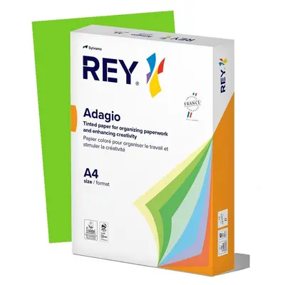 Корица на „Копирна хартия REY Adagio, A4, 80 г, наситен цвят Deep Green (52), пакет 500 л."