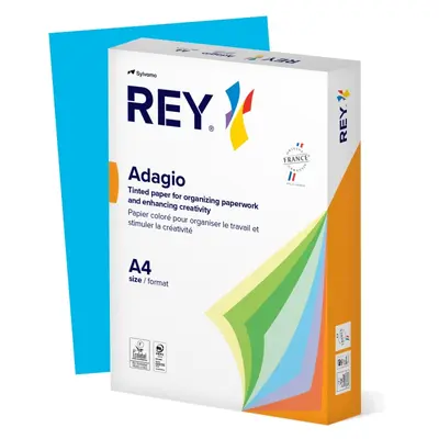 Корица на „Копирна хартия REY Adagio, A4, 80 г, наситен цвят Dark Blue (51), пакет 500 л."