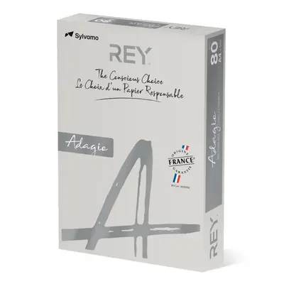 Корица на „Копирна хартия REY Adagio, A4, 80 г, наситен цвят Grey (06), пакет 500 л."