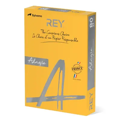 Корица на „Копирна хартия REY Adagio, A4, 80 г, наситен цвят Gold (60), пакет 500 л."
