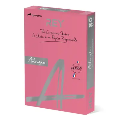 Корица на „Копирна хартия REY Adagio, A4, 80 г, наситен цвят Fuchsia (23), пакет 500 л."