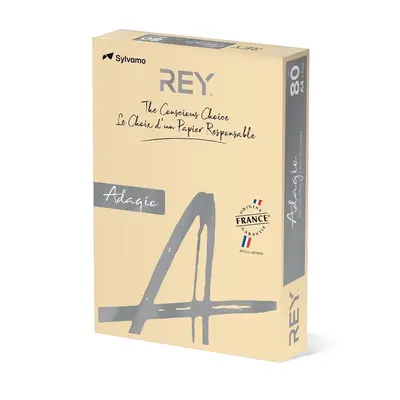 Корица на „Копирна хартия REY Adagio, A4, 80 г, пастелен цвят Sand (38), пакет 500 л."