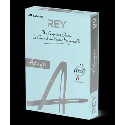 Корица на „Копирна хартия REY Adagio, A4, 80 г, пастелен цвят Sky Blue (86), пакет 500 л."