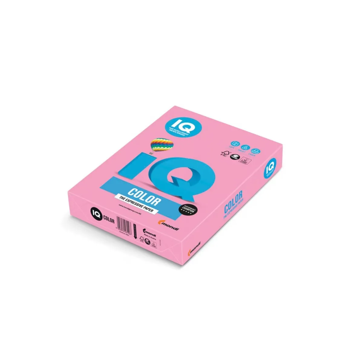 Копирен картон IQ Color, A4, 160 г, наситен цвят Pink PI25, пакет 250 л.