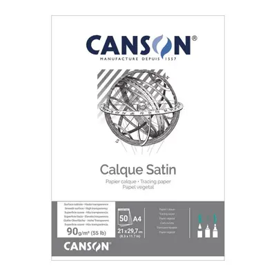 Корица на „Паус хартия Canson Calque Satin, А3, 90 г, мат, кутия 50 л."