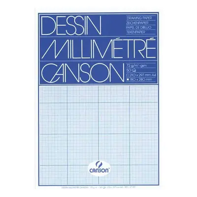 Корица на „Милиметрова хартия Canson, A3, офсет 90 г, Buff print (бежова), блок 50 л."