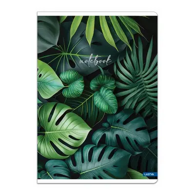 Корица на „Тетрадка LASTVA BOTANICAL, A4, 52 л., линиран офсет 80 г, корица 300 г, мат ламинат, среб. фолио"
