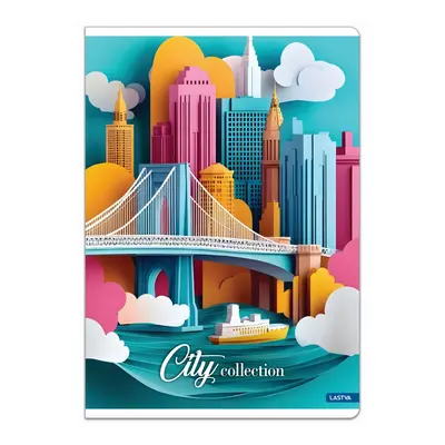 Корица на „Тетрадка LASTVA City, A4, 52 л., линиран офсет 80 г, корица 300 г, мат ламинат, UV лак"