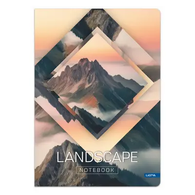 Корица на „Тетрадка LASTVA LANDSCAPE, A5, 96 л., линиран офсет 70 г офсет, твърда корица мат ламинат, UV лак"