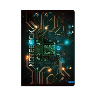 Корица на „Тетрадка LASTVA MATRIX, A5, 52 л., линиран офсет 80 г, корица 300 г, мат ламинат, UV лак"