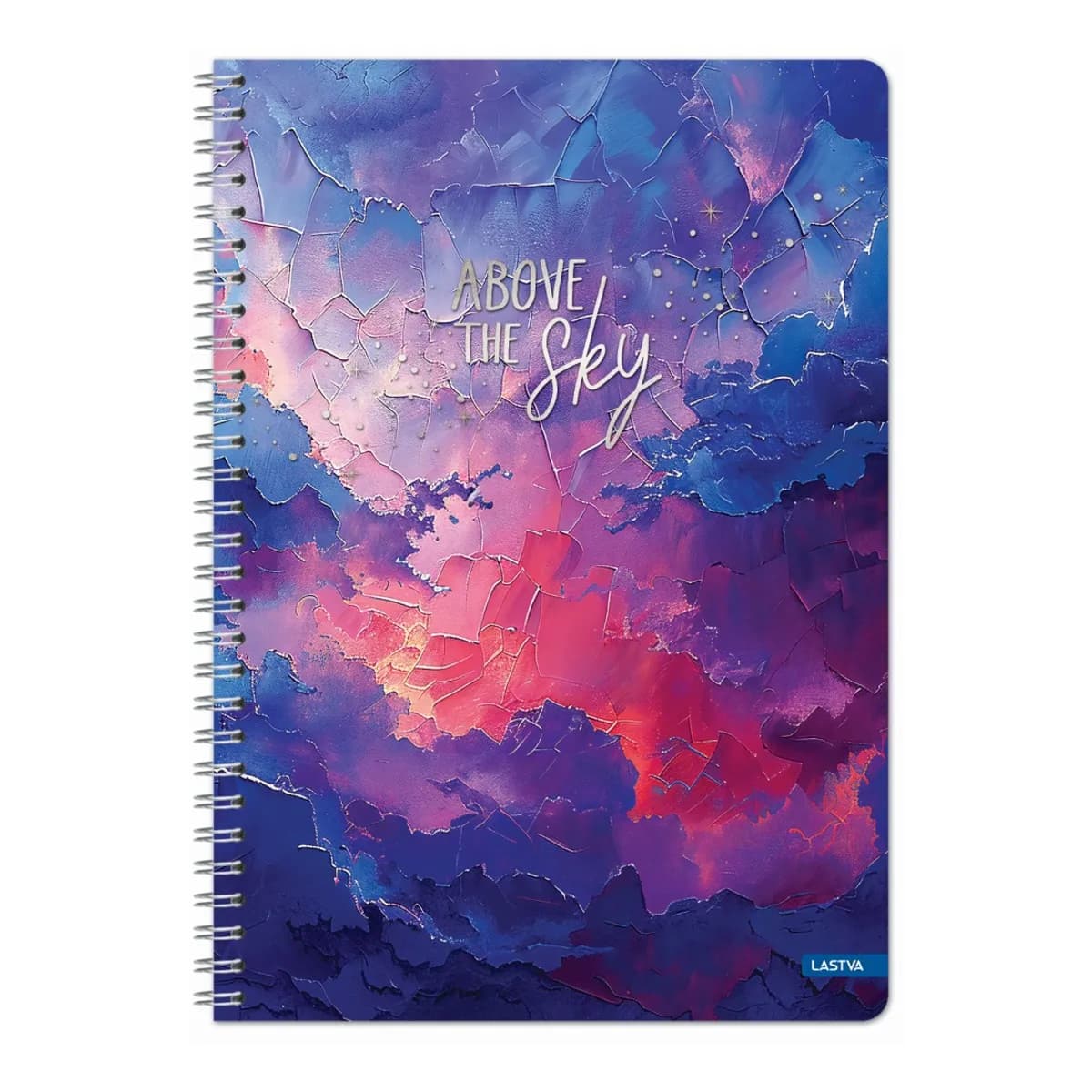 Тетрадка със спирала LASTVA Sky, A4, 100 л., линиран офсет 70 г, корица 300 г, мат ламинат и фолио