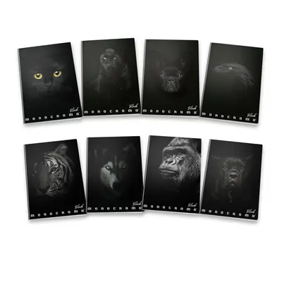 Корица на „Тетрадка PIGNA Monocromo Black, А4, 40 л., линиран офсет 100 г, корица 240 г, мат ламинат, UV лак"