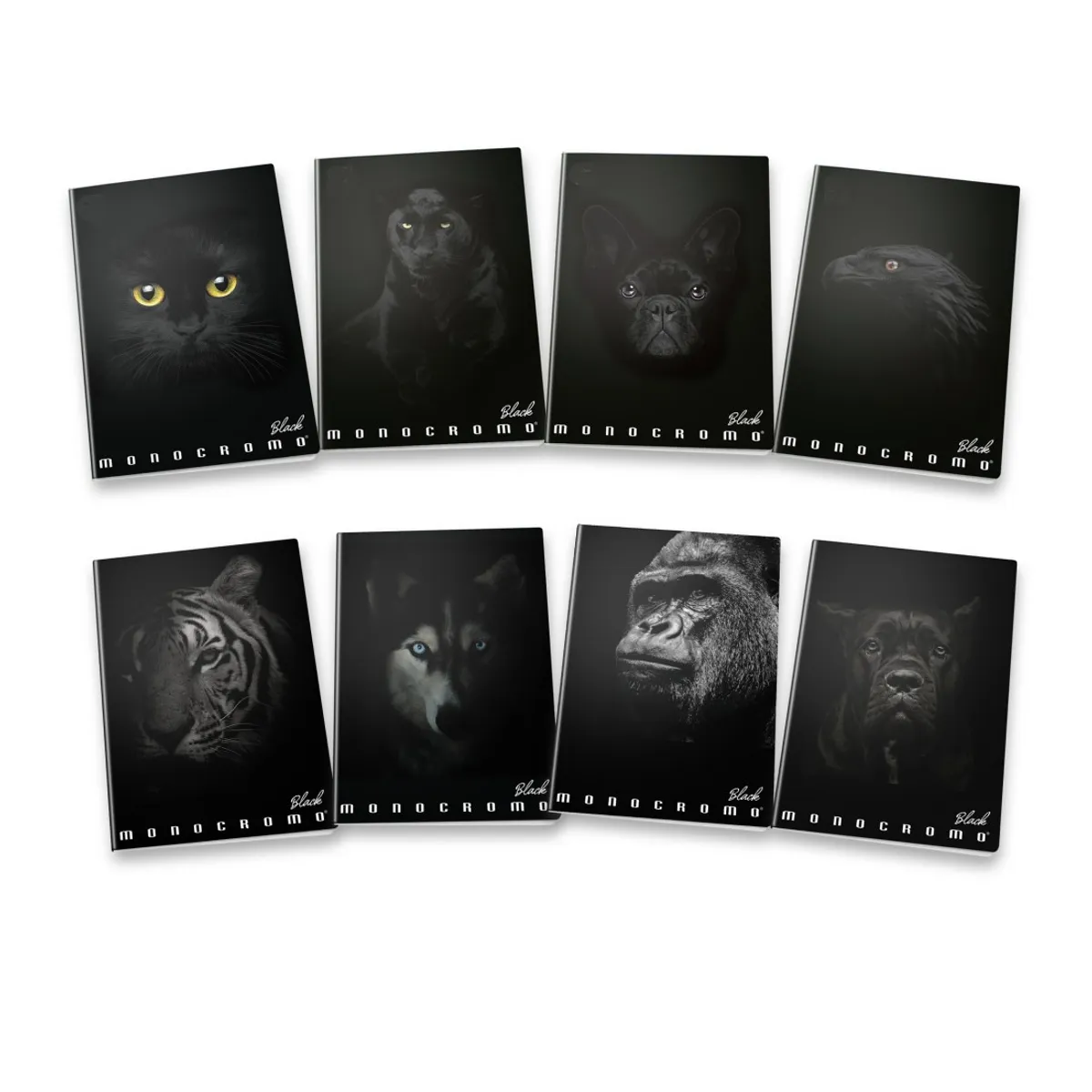 Тетрадка PIGNA Monocromo Black, А4, 40 л., линиран офсет 100 г, корица 240 г, мат ламинат, UV лак