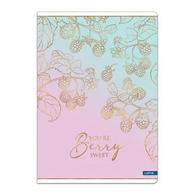 Корица на „Тетрадка LASTVA Berry, A4, 52 л., линиран офсет 80 г, корица 300 г, мат ламинат, релефно фолио"
