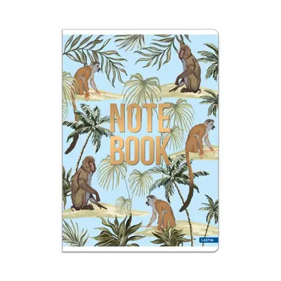Корица на „Тетрадка LASTVA Jungle, A5, 52 л., линиран офсет 80 г, корица 300 г, мат ламинат, релефно фолио"