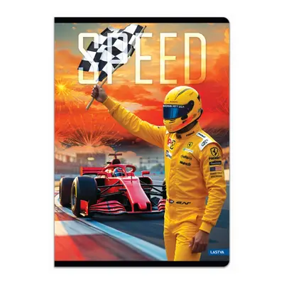 Корица на „Тетрадка LASTVA Speed, A4, 52 л., линиран офсет 80 г, корица 300 г, мат ламинат, UV лак"