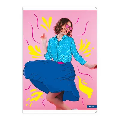 Корица на „Тетрадка LASTVA Teen, A4, 52 л., линиран офсет 80 г, корица 300 г, мат ламинат, UV лак"