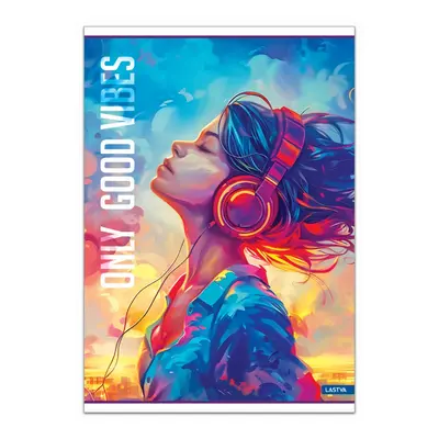 Корица на „Тетрадка LASTVA Basic Girls, A4, 52 л., линиран офсет 60 г, корица 200 г, пълноцветен печат"